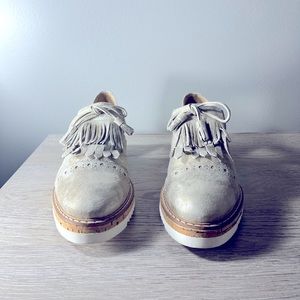 One Step French Sole Silver Grey Never Worn